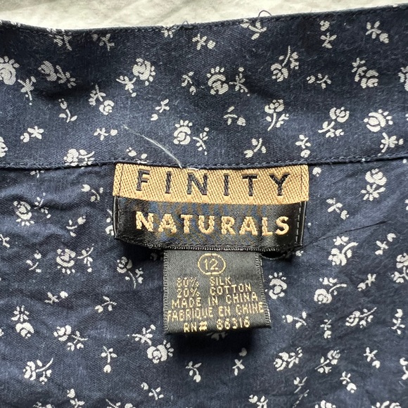 Finite Naturals Silk Blend Floral Wrap Skirt - Size 12 - Picture 4 of 4